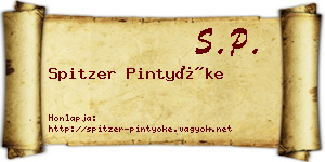 Spitzer Pintyőke névjegykártya